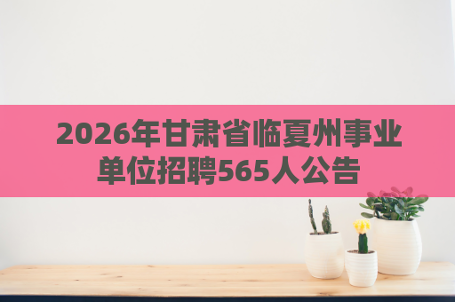 2026年甘肃省临夏州事业单位招聘565人公告