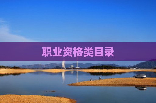 职业资格类目录