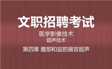 2026军队文职医学影像技术网课-超声技术-第四章 腹部和盆腔器官超声